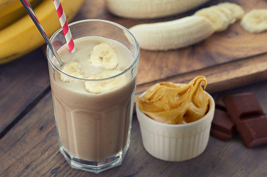 Chocolate Peanut Butter and Banana Smoothie