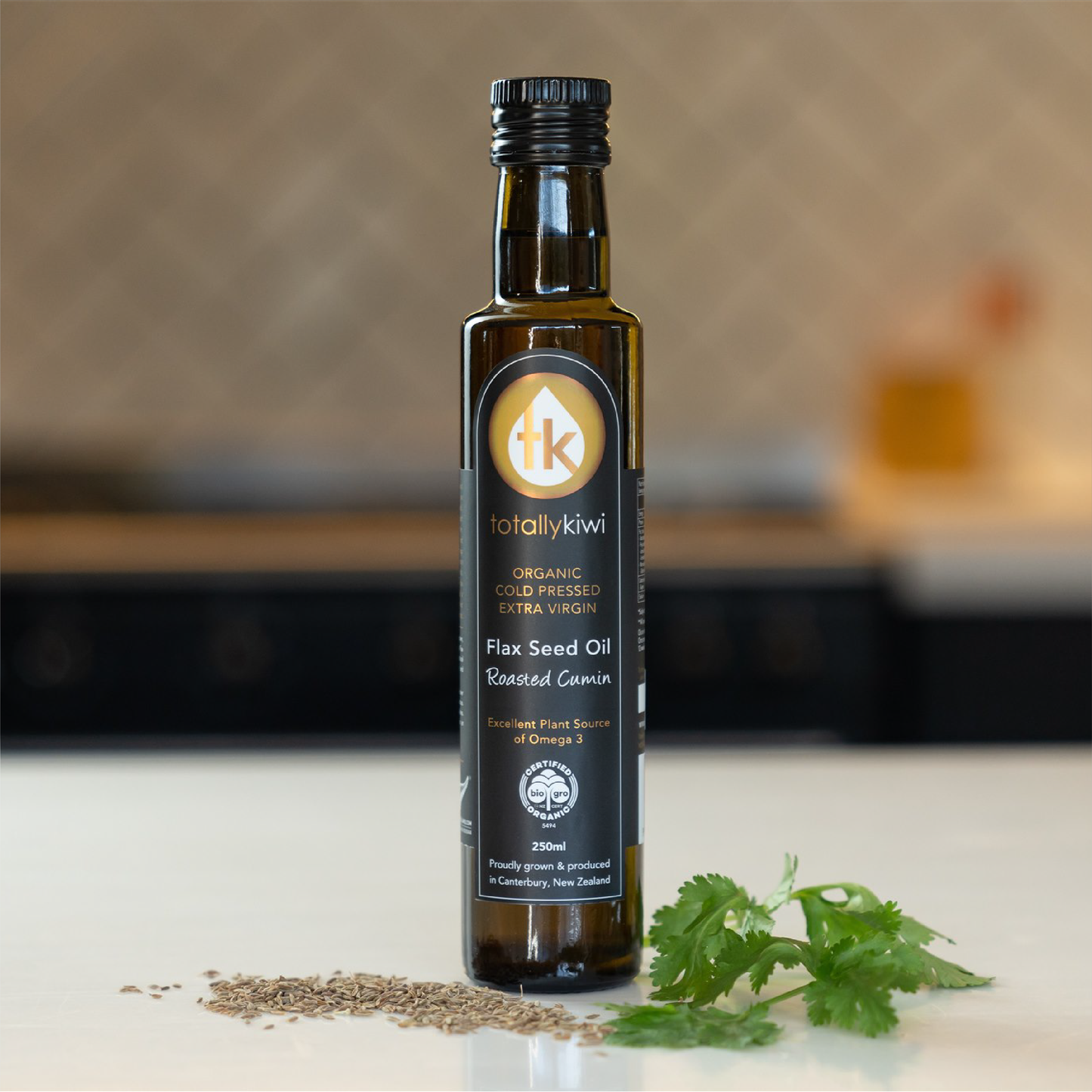 Certified Organic Roasted Cumin Infused Flax Seed Oil