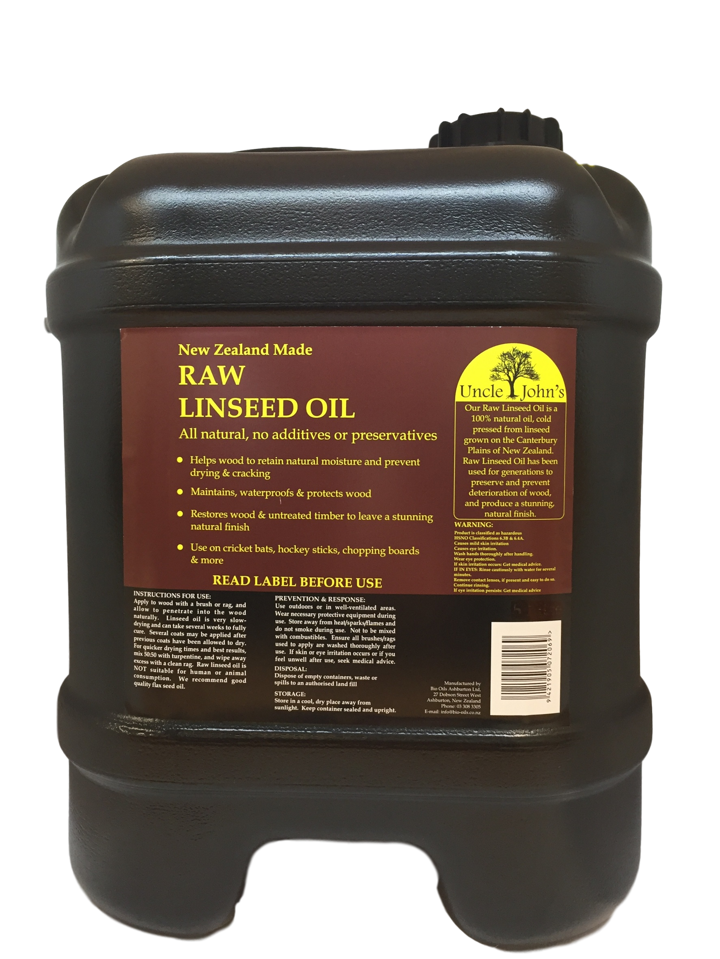 Uncle Johns Raw Linseed Oil