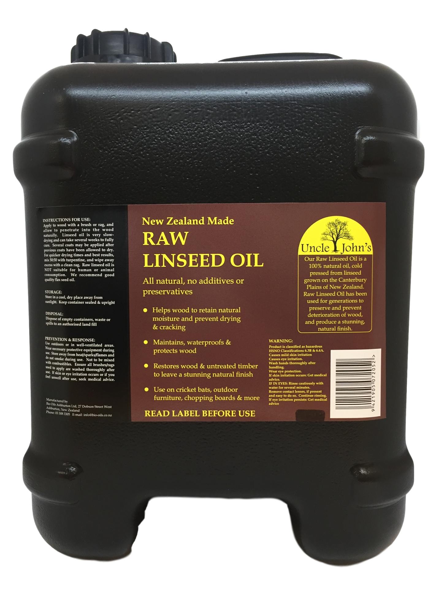 Uncle Johns Raw Linseed Oil